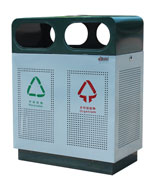 户外冲孔式钢制垃圾桶HT-GZ1701A