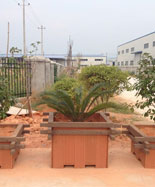 室外景区防腐木+塑木花箱HT-HX260