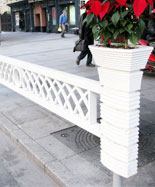 街道人行道分隔防腐木花箱HT-HX310