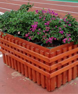 校园学校户外防腐木花箱HT-HX450