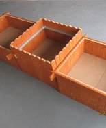 三连防腐木户外花箱HT-HX470