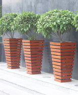 单个房产物业防腐木花箱HT-HX460