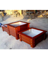 防腐木三连户外花箱HT-HX620