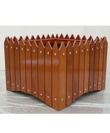 广场商场单桶户外防腐木花箱HT-HX630