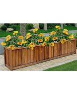 室外公园景区防腐木花箱HT-HX640