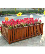 户外防腐木广场郊区花箱HT-HX660