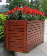 室外广场百货商城防腐木花箱HT-HX670