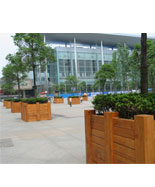 户外街道广场实木防腐花箱HT-HX720