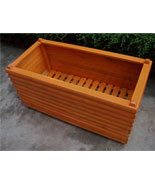 广场户外防腐木花箱花盆HT-HX770