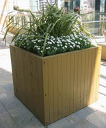 百货商场室内防腐木花箱HT-HX810