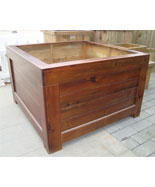 广场户外防腐实木花箱HT-HX890