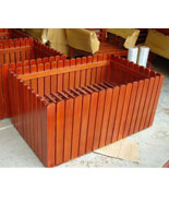 休闲广场户外防腐木花箱HT-HX900