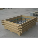 广场街道防腐木户外花箱HT-HX920