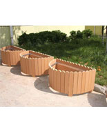 房产小区防腐实木花箱HT-HX930