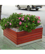 户外街道防腐实木花箱HT-HX940