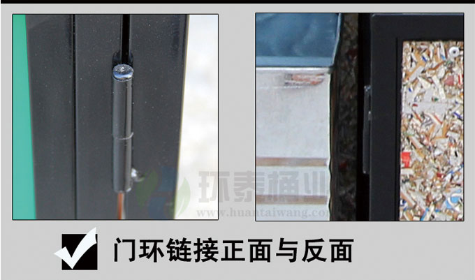 户外正方形钢木垃圾桶