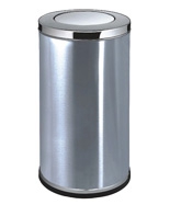 推盖港式不锈钢垃圾桶HT-SN8161